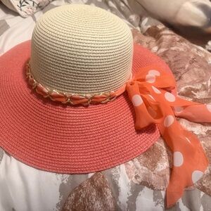 Chic Princess Polka Dot Bow Natural Floppy Wide Brim Straw Beach Sun Hat